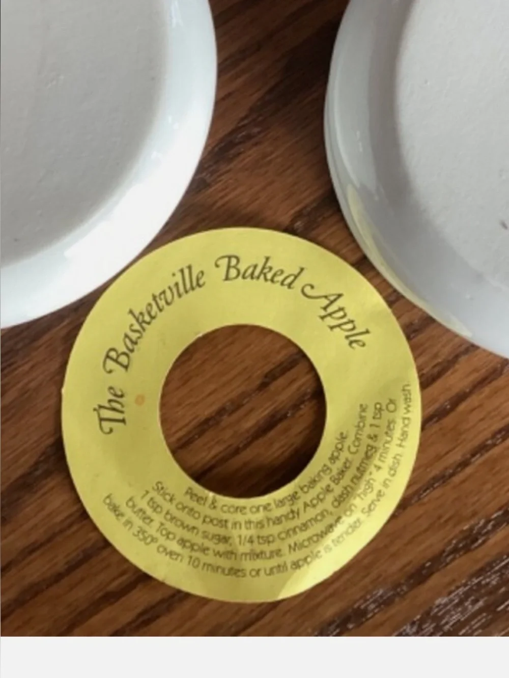 Baskerville White Ceramic Appke Holder with 2 Different Blue Rims - Set of 2